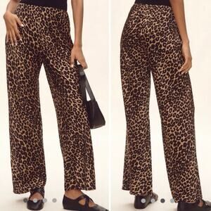 Reformation Gale Satin Mid-Rise Bias Pants